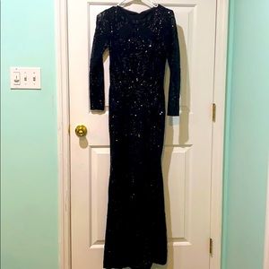 Black sequence gown